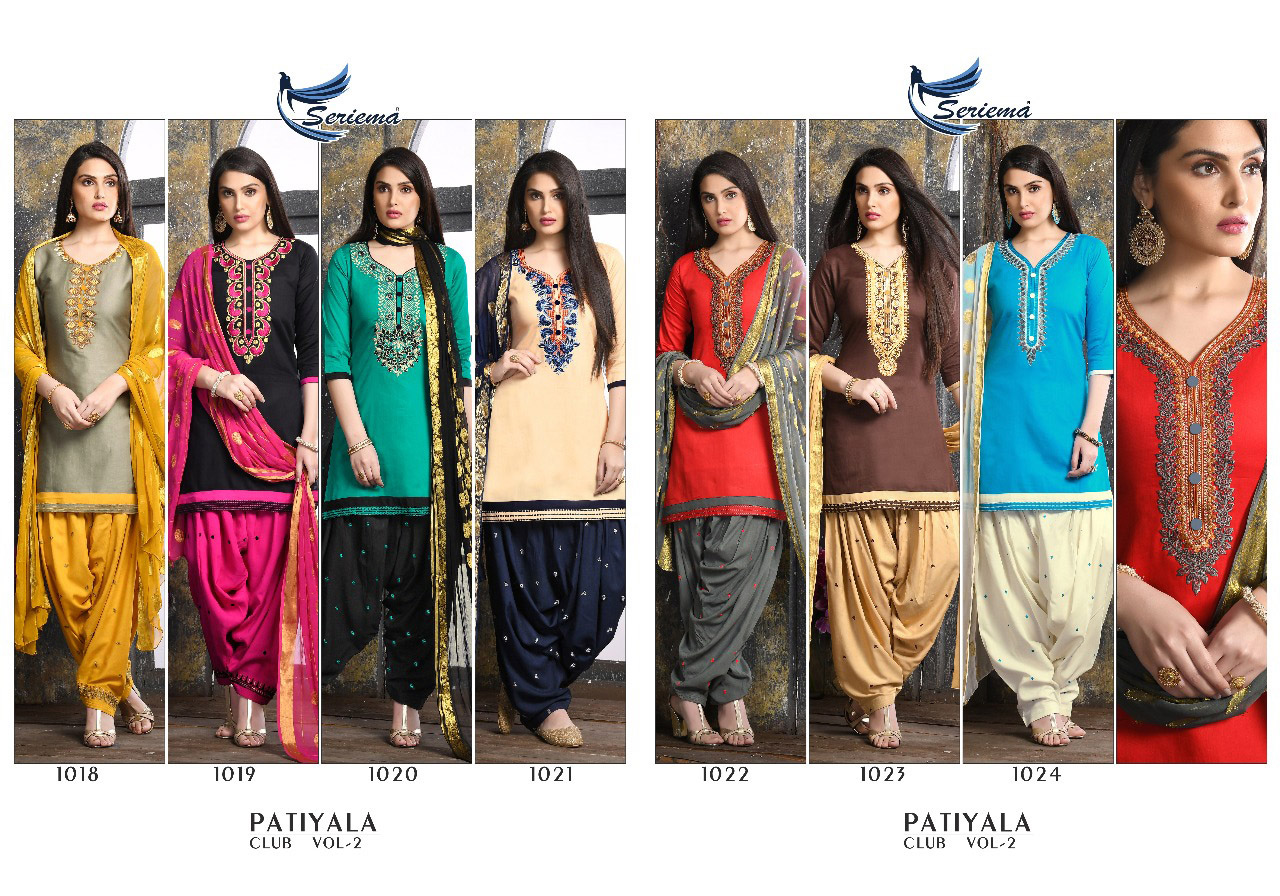 Seriema Designer Patiyala Club Vol-2 Silk Cotton Suits Seriema Designer Patiyala Club Vol-2 Silk Cotton Suits